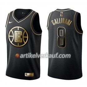NBA LA Clippers Trikot Danilo Gallinari 8 Nike Schwarz Golden Edition Swingman - Herren